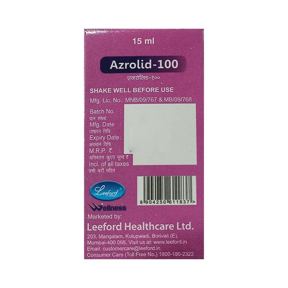 Azrolid 100 Oral Suspension - Image 2
