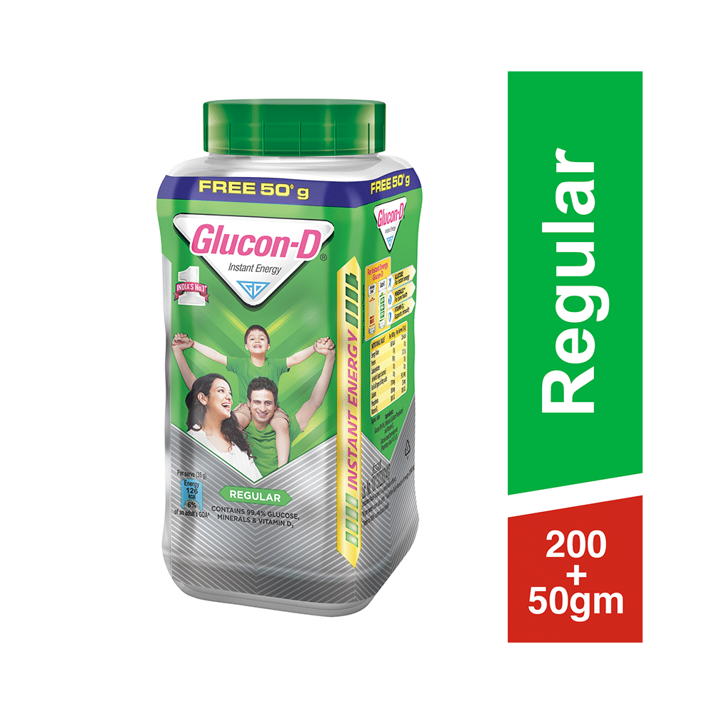 Glucon-D with Glucose, Calcium, Vitamin C & Sucrose | Nutrition Booster Regular - Image 2
