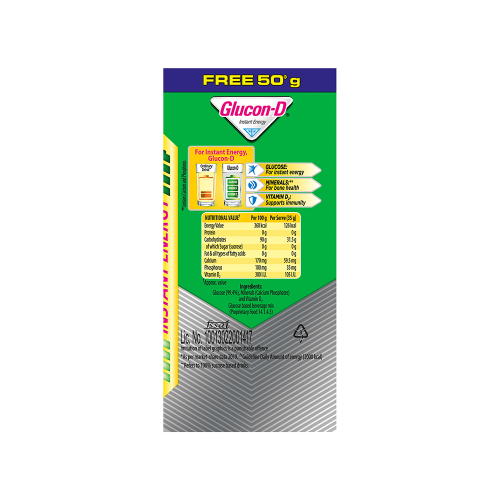 Glucon-D with Glucose, Calcium, Vitamin C & Sucrose | Nutrition Booster Regular - Image 5