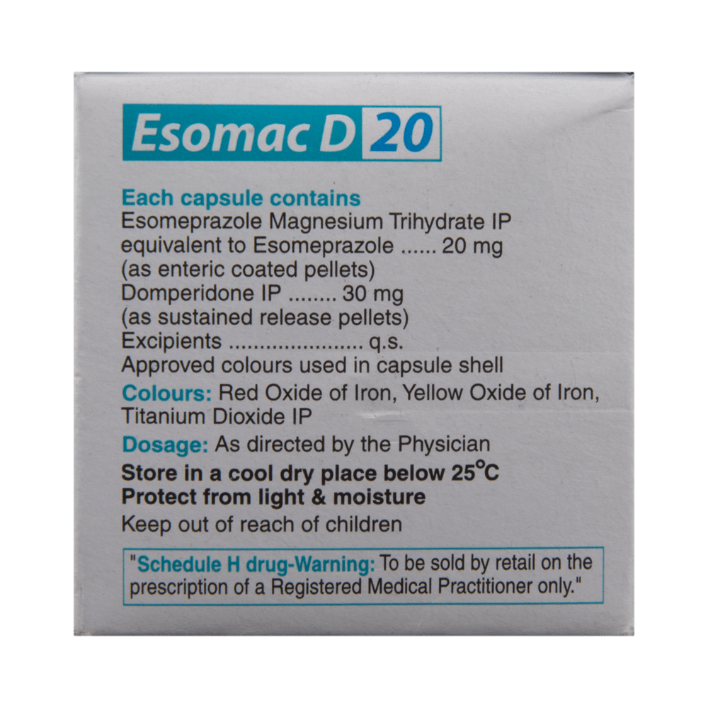 Esomac D 20 Capsule SR - Image 3