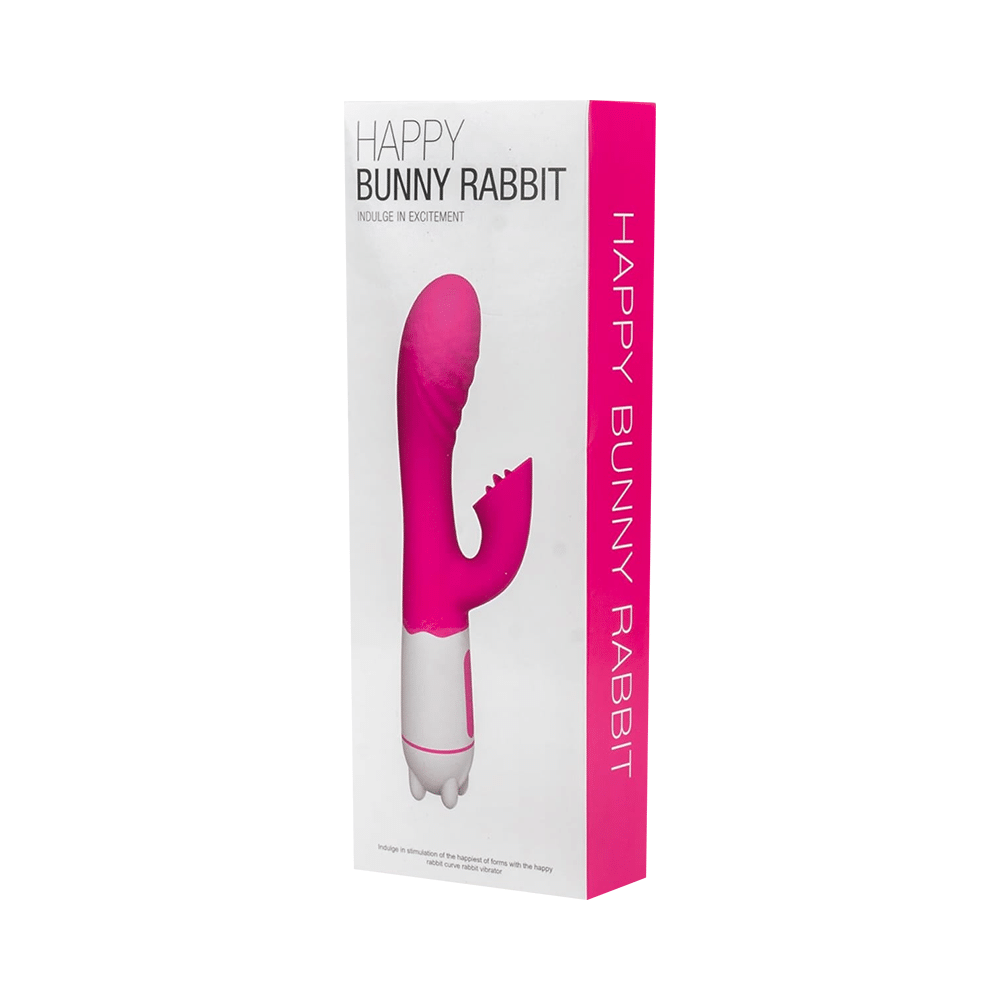 Gizmoswala Happy Bunny Rabbit Massager | Waterproof | Rechargeable | Electric Silicone with 7 Vibration Modes Pink