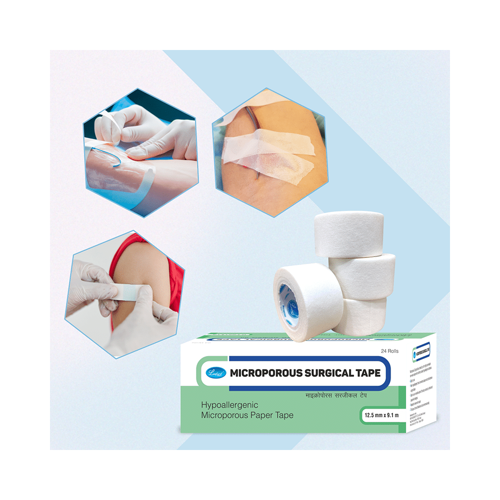 Leeford Microporus Surgical Tape 12.5mm x 9.1m - Image 2