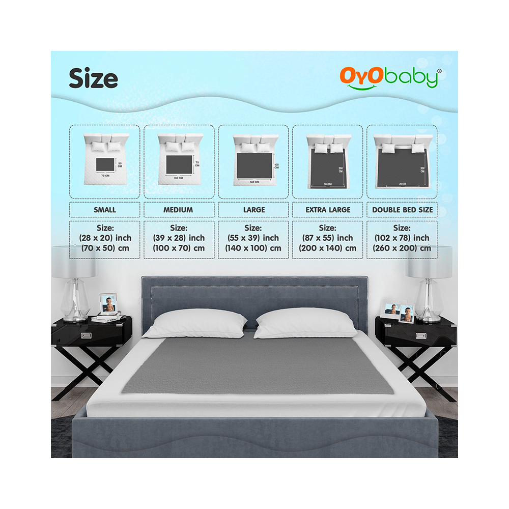 Oyo Baby Waterproof Rubber Sheet Large Blue - Image 5