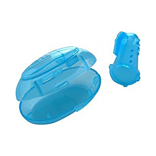 Mee Mee Unique Finger Brush with Cover Blue - Image 2