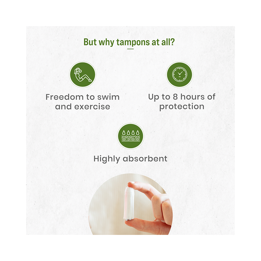 Sirona 100% Organic Cotton Tampons (Non-Applicator) Regular Flow - Image 6