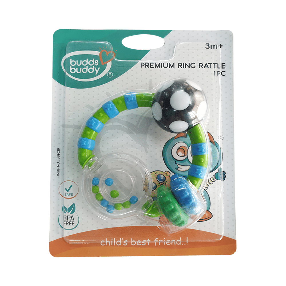 Buddsbuddy BB9021 Premium Grasp and Spin Rattle Multicolor