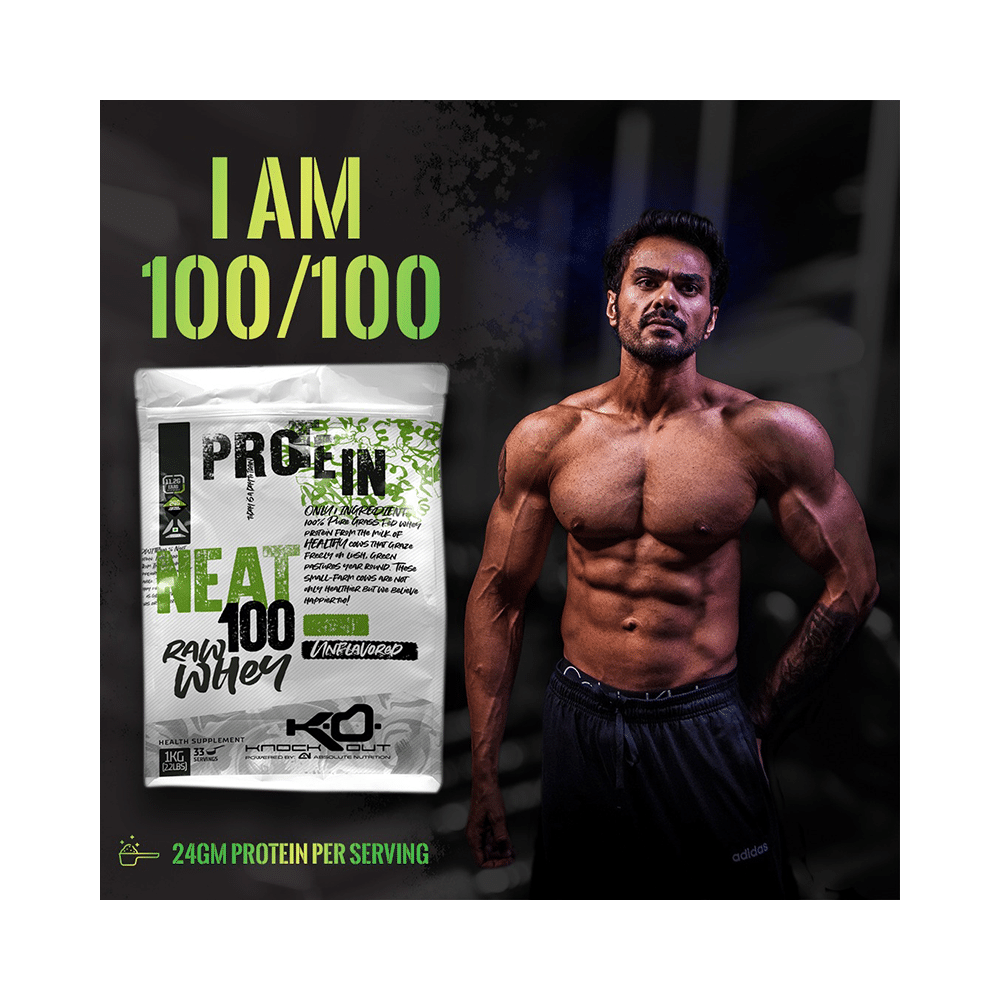 Knockout Neat 100 Raw Whey Protein Unflavored with Free Shaker - Image 3