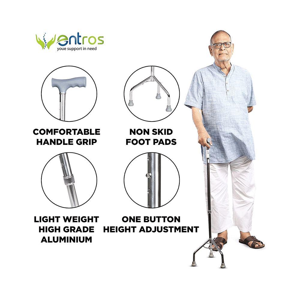 Entros KL 926 Height Adjustable Walking Stick 3 Leg - Image 2