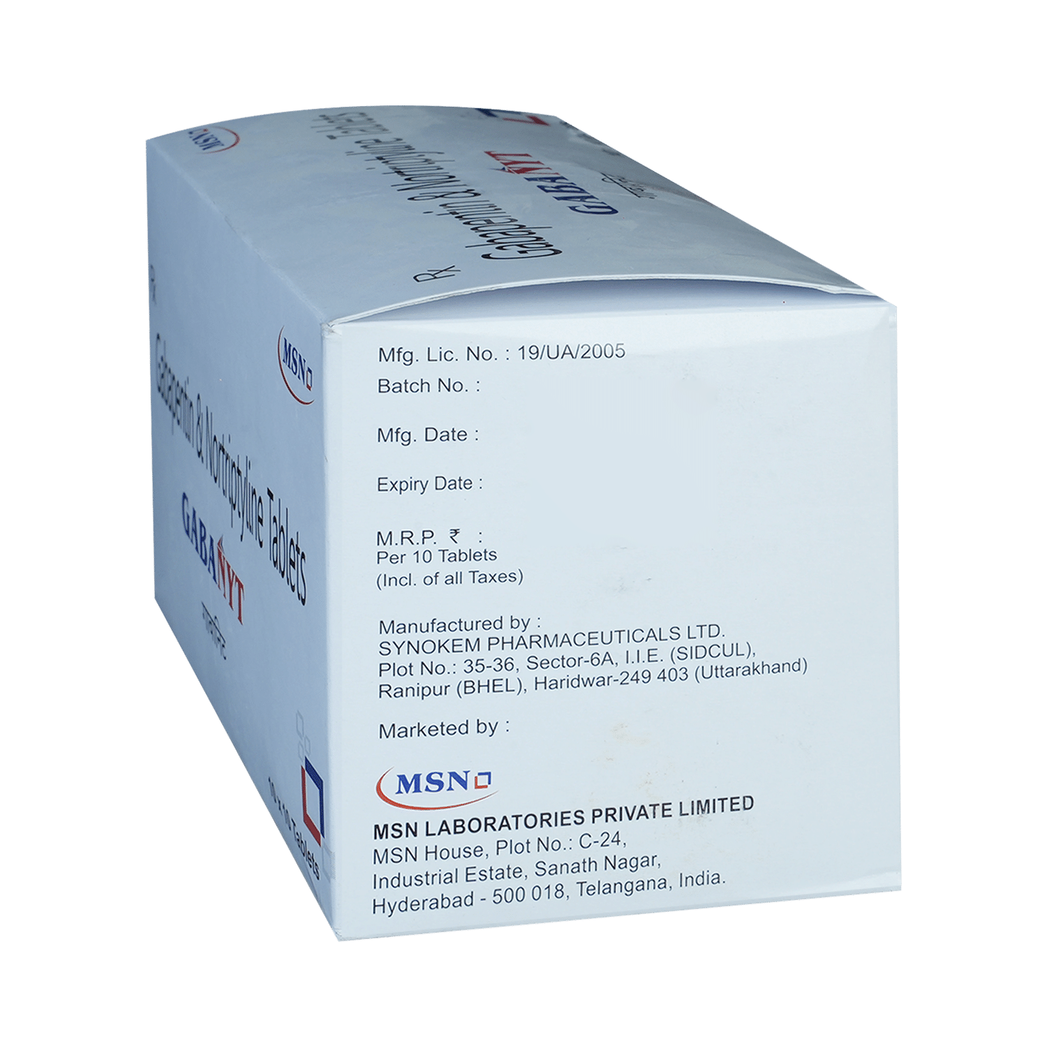 Gabanyt 400mg/10mg Tablet - Image 4