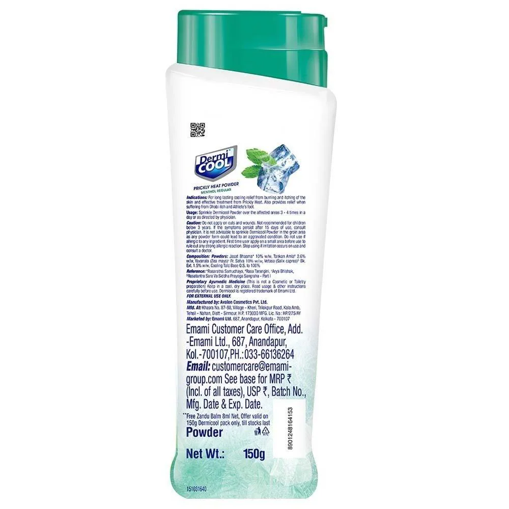 Dermicool Menthol Regular Prickly Heat Powder (Free Dermicool Powder) - Image 2