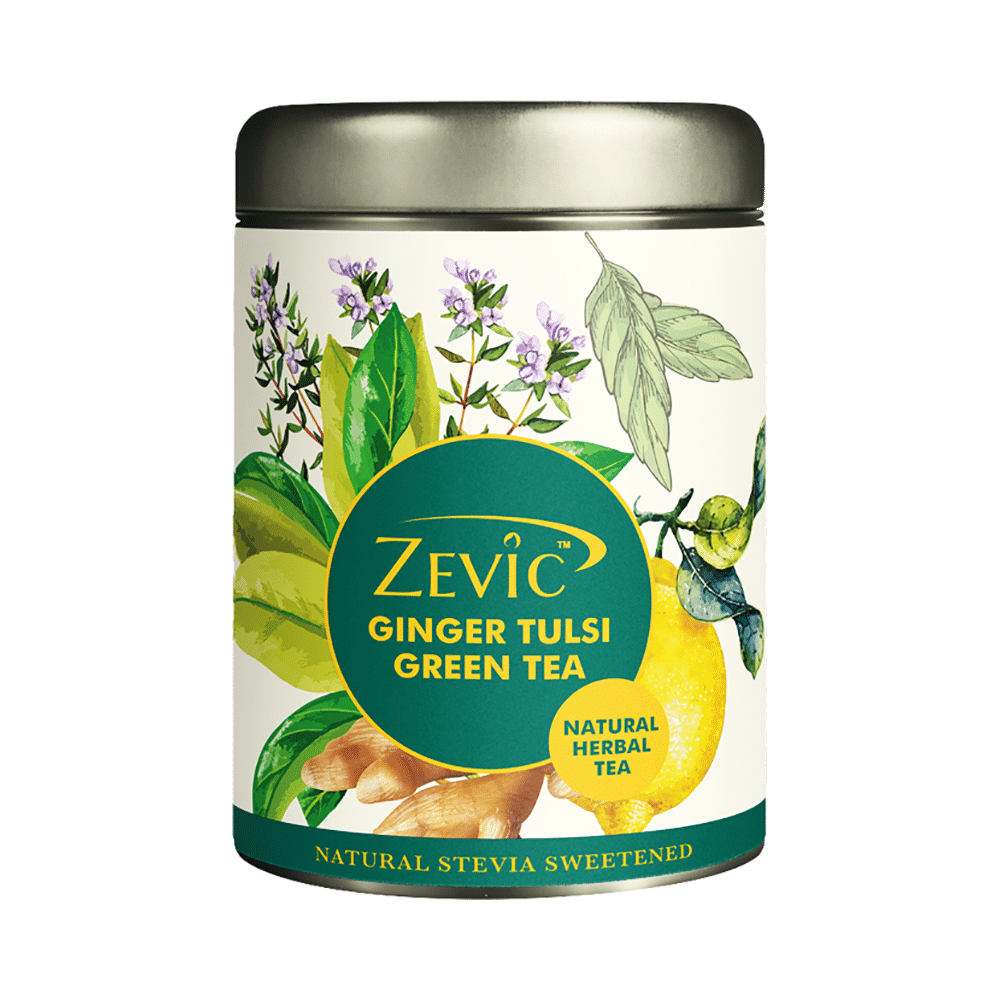 Zevic Ginger Tulsi Green Tea Natural Herbal Tea - Image 1