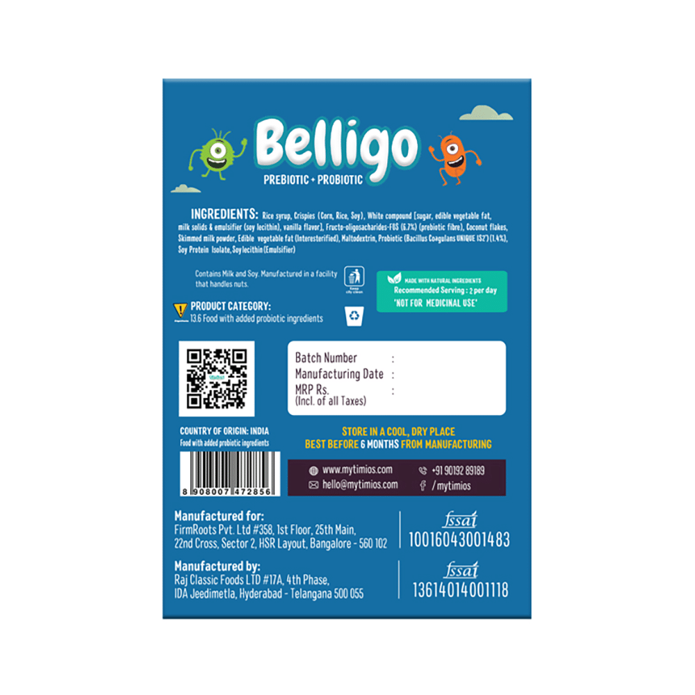 Timios Belligo Prebiotic + Probiotic Bites for 2+ Years (5 Each) - Image 2