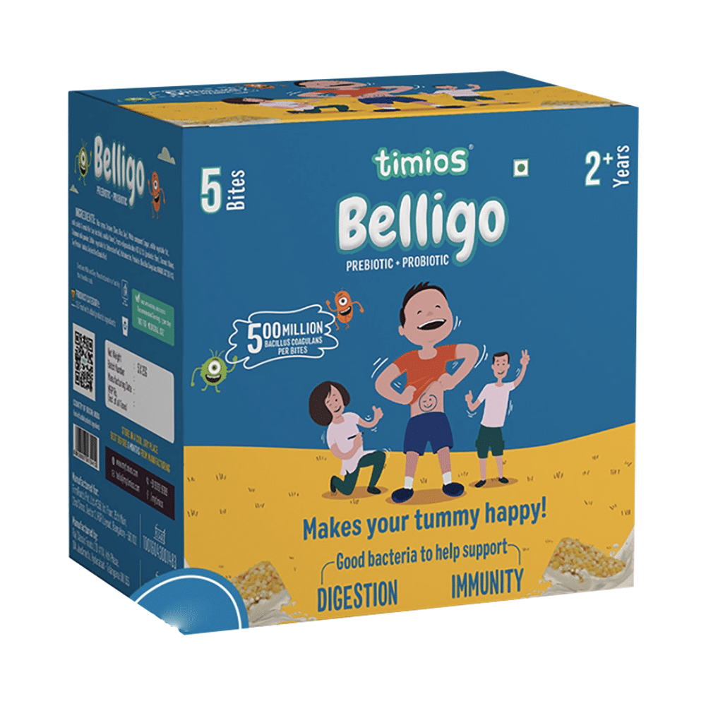 Timios Belligo Prebiotic + Probiotic Bites for 2+ Years (5 Each)