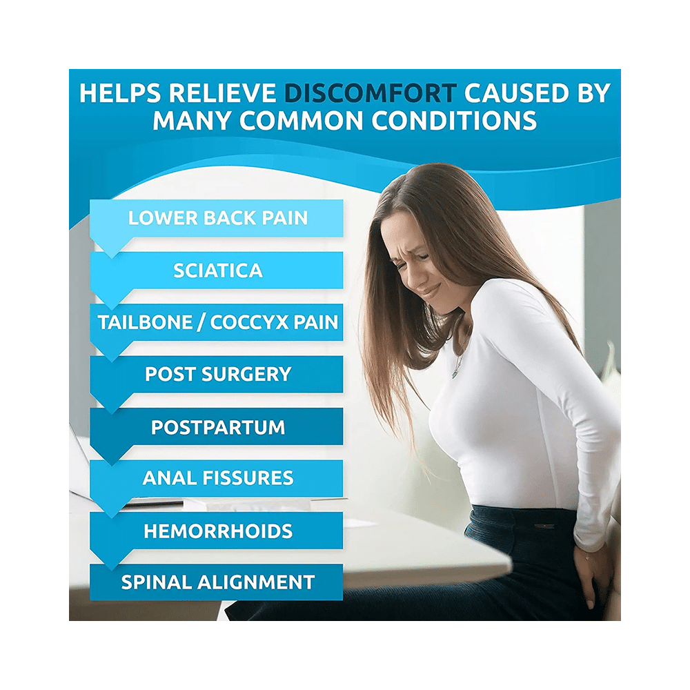Superfine Comfort Orthopedic Female Coccyx Seat & Lumbar Back Cushion for Tailbone Pain, Back Pain and Scitica - Image 2