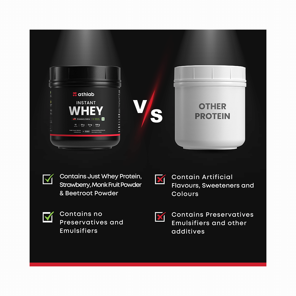 Athlab Instant Whey Protein Powder Strawberry Creme - Image 5