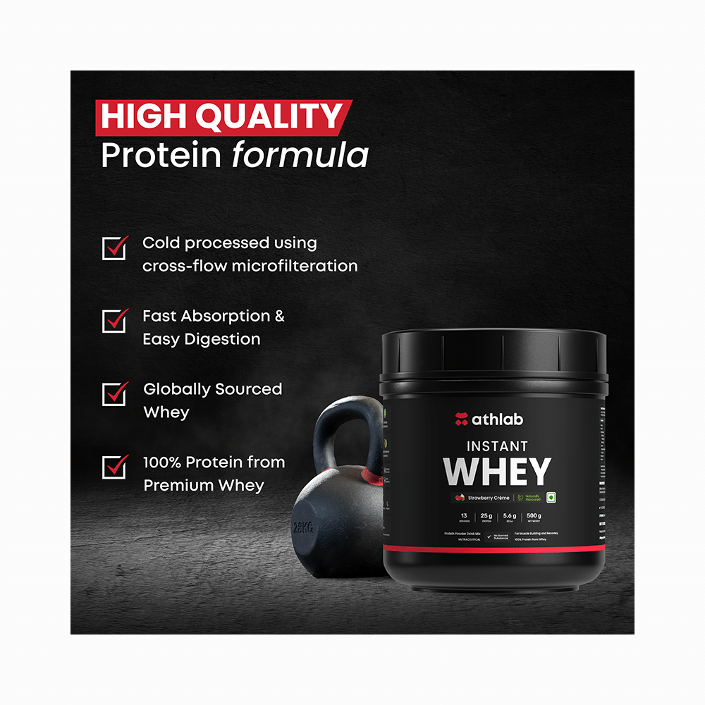 Athlab Instant Whey Protein Powder Strawberry Creme - Image 8