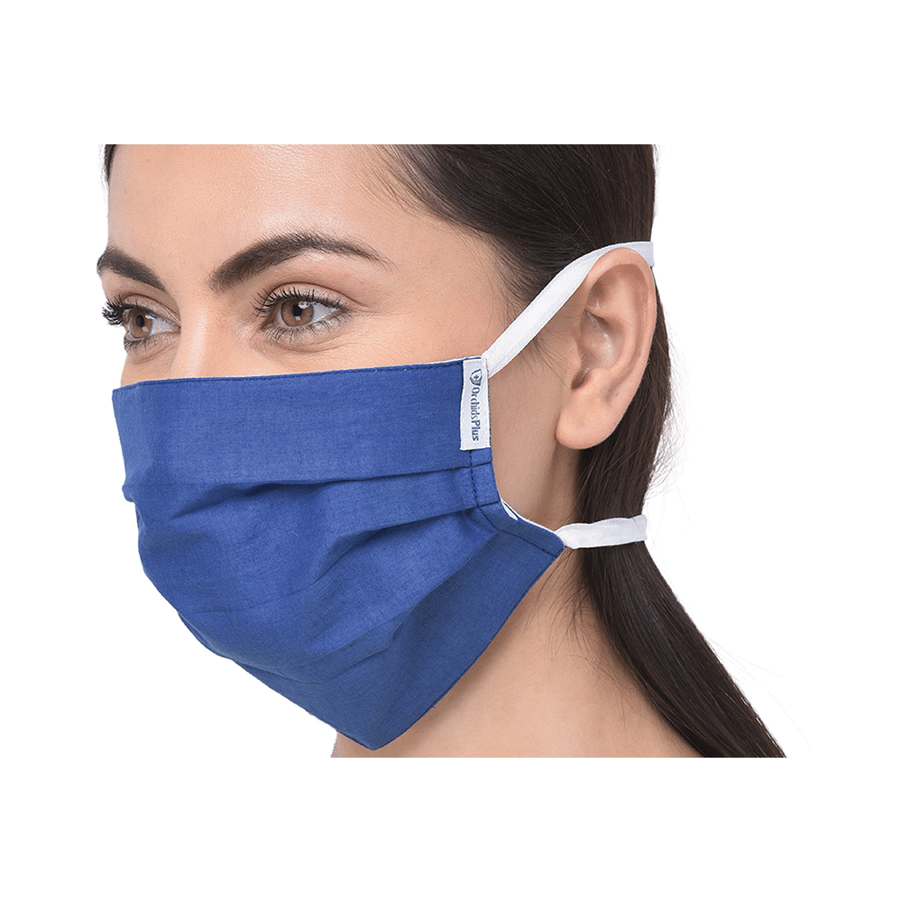 OrchidPlus 6 Ply Protect-T Face Mask Universal Royal Blue - Image 3