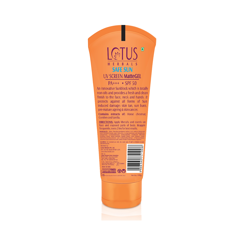 Lotus Herbals Safe Sun UV Screen Matte Gel PA+++ SPF 50 - Image 2