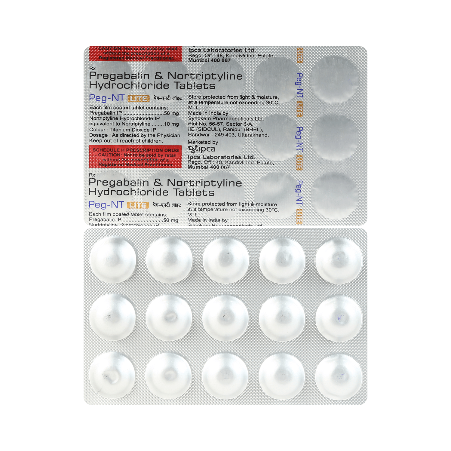 Peg NT Lite 50mg/10mg Tablet - Image 1