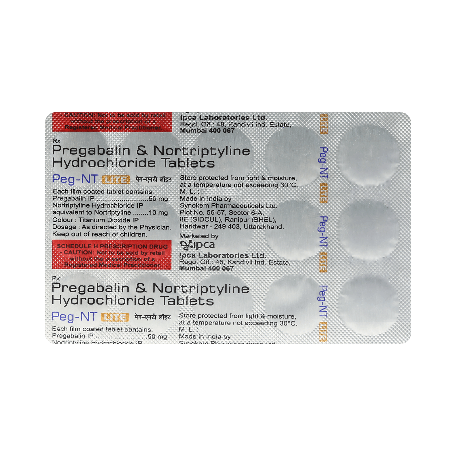 Peg NT Lite 50mg/10mg Tablet - Image 3