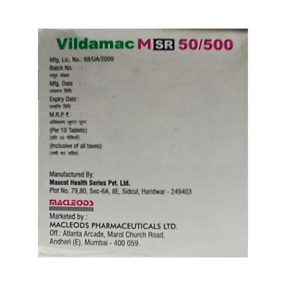 Vildamac M SR 50/500 Tablet - Image 3