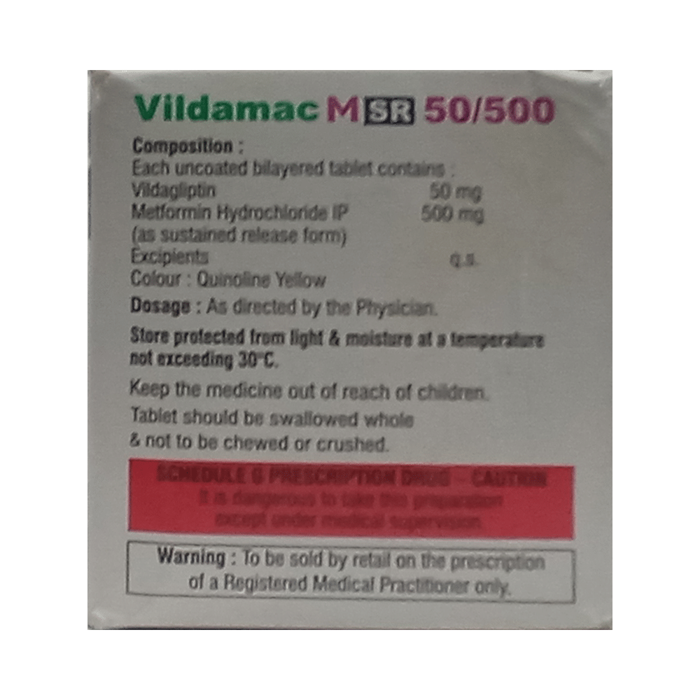 Vildamac M SR 50/500 Tablet - Image 2