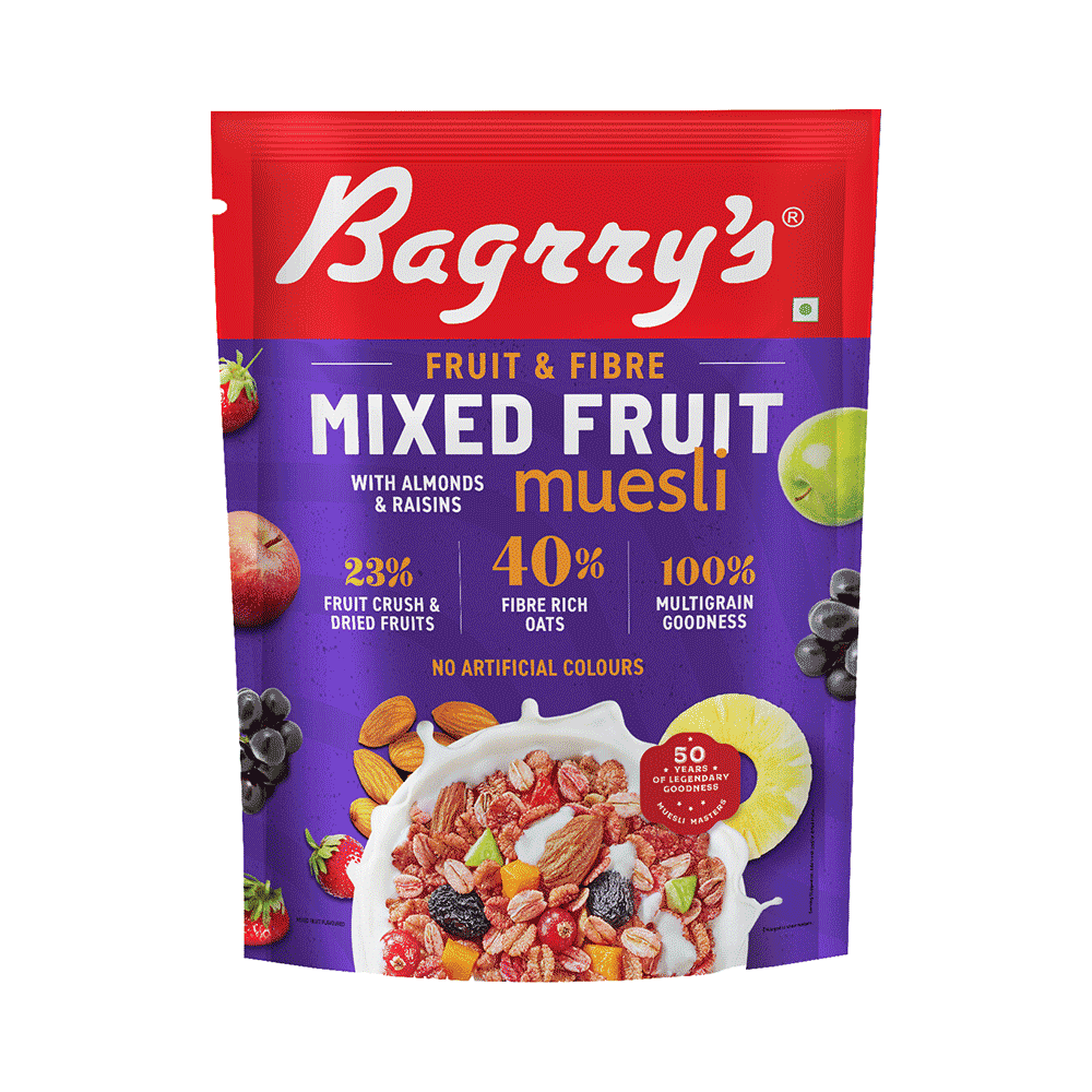 Bagrry's Fruit 'n' Fibre Mixed Fruit with Almonds and Raisins Muesli - Image 1