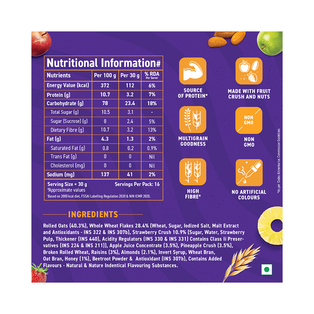 Bagrry's Fruit 'n' Fibre Mixed Fruit with Almonds and Raisins Muesli - Image 9