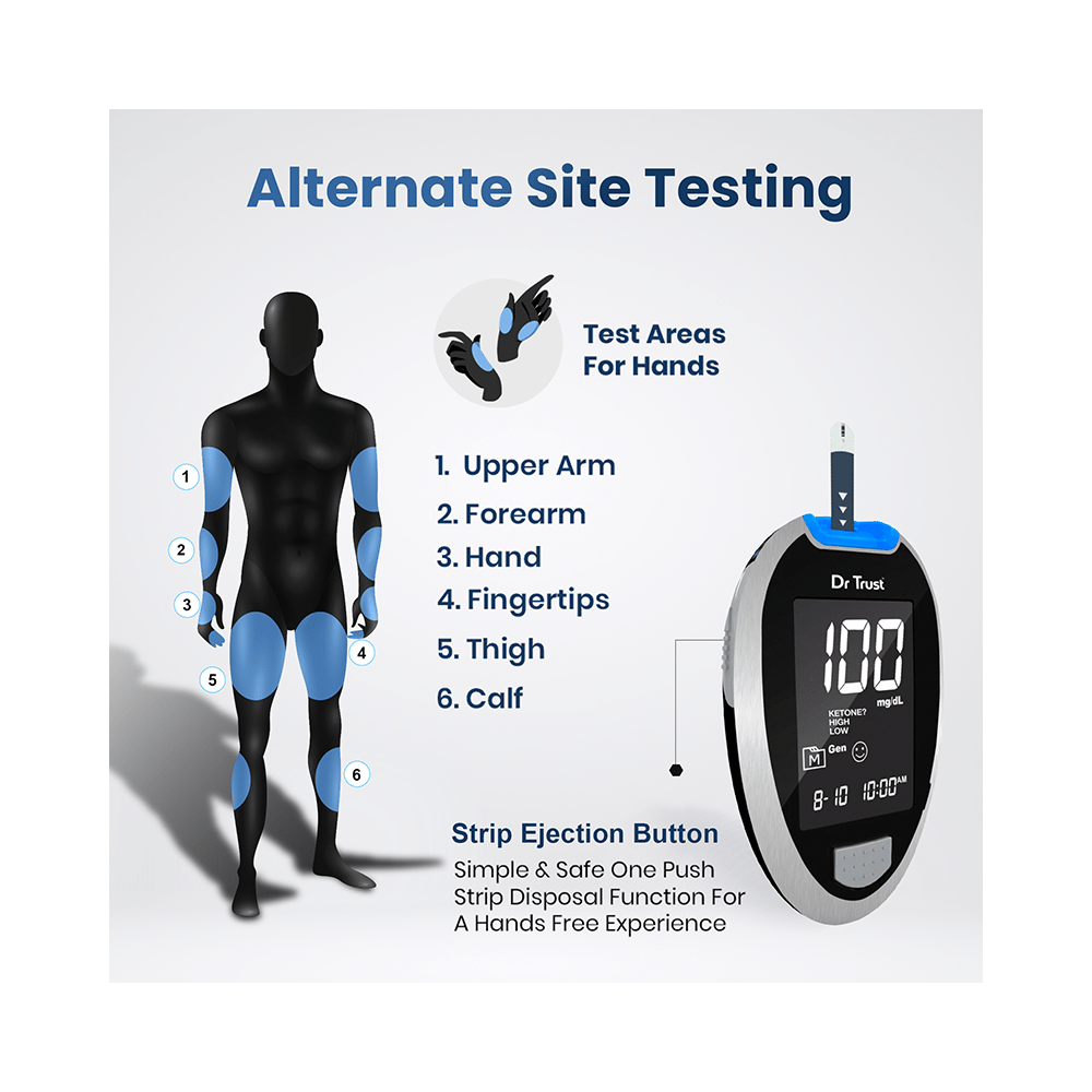 Dr Trust USA Gold Standard Blood Glucose 50 Test Strips Plus 50 Lancets - Image 5