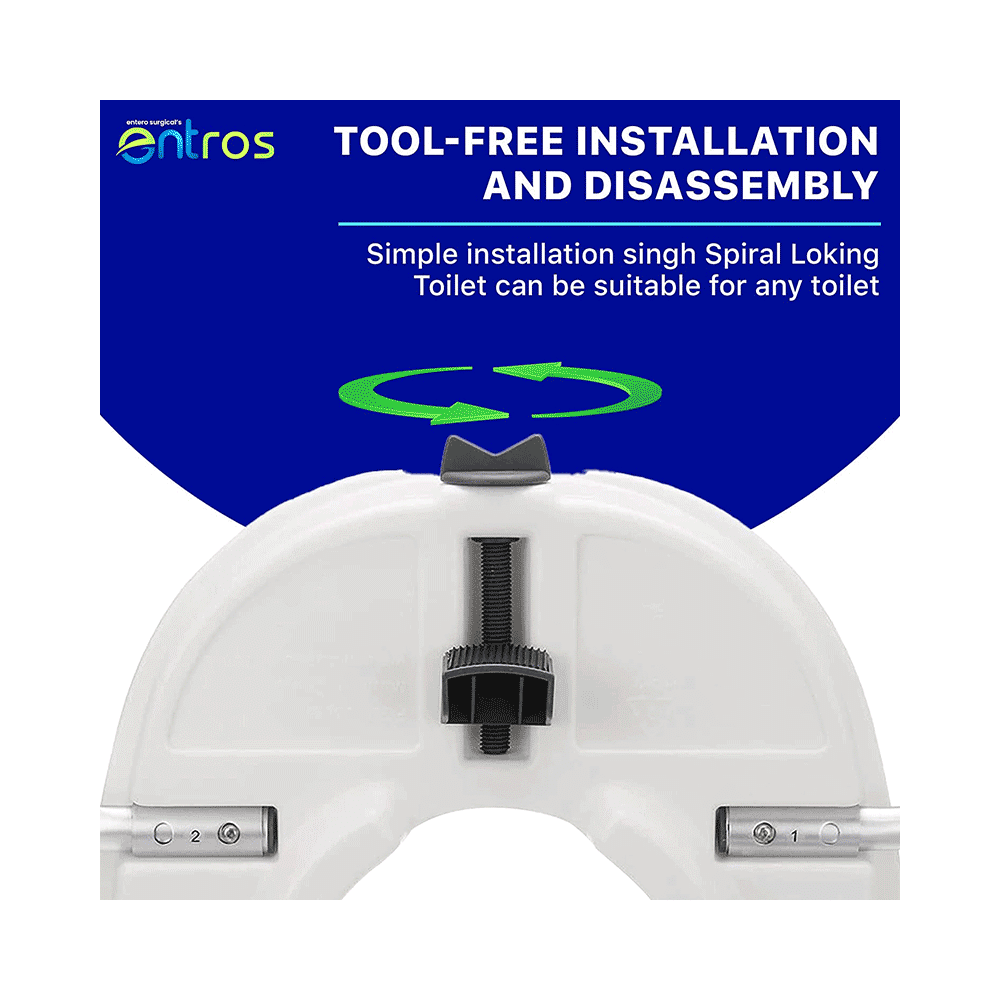 Entros SC7060I Raised Toilet Seat with Armrest for Handicap & Elderly - Image 5