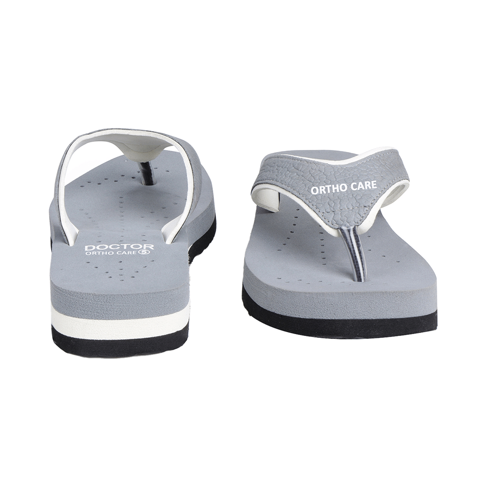 Doctor Extra Soft Ortho Care Orthopaedic Diabetic Pregnancy Comfort Flat Flipflops Slippers for Women Grey 4 - Image 5