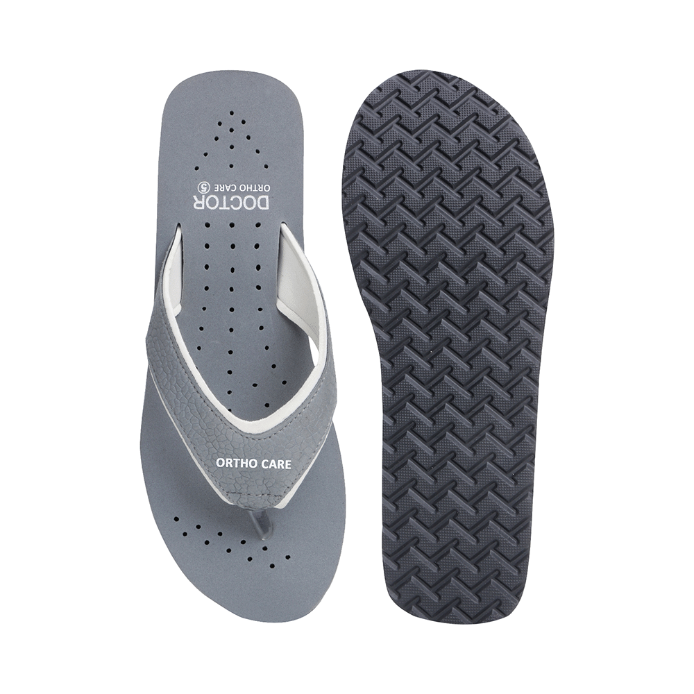 Doctor Extra Soft Ortho Care Orthopaedic Diabetic Pregnancy Comfort Flat Flipflops Slippers for Women Grey 4 - Image 7