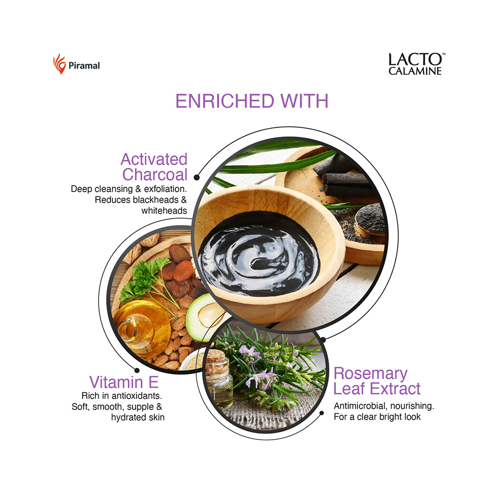 Combo Pack of Piramal Lacto Calamine Face Wash 100ml & Lacto Calamine Peel-Off Mask with Activated Charcoal and Vitamin E Mask 120gm - Image 6