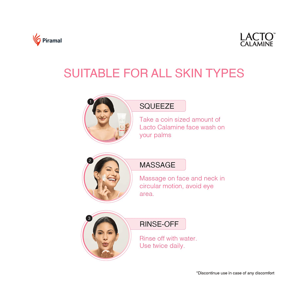 Combo Pack of Piramal Lacto Calamine Face Wash 100ml & Lacto Calamine Peel-Off Mask with Activated Charcoal and Vitamin E Mask 120gm - Image 14