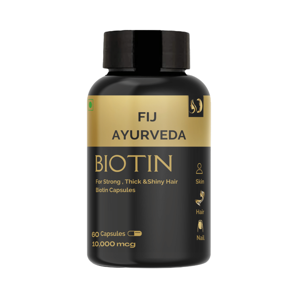 Fij Ayurveda Biotin 10000mcg Capsule - Image 1