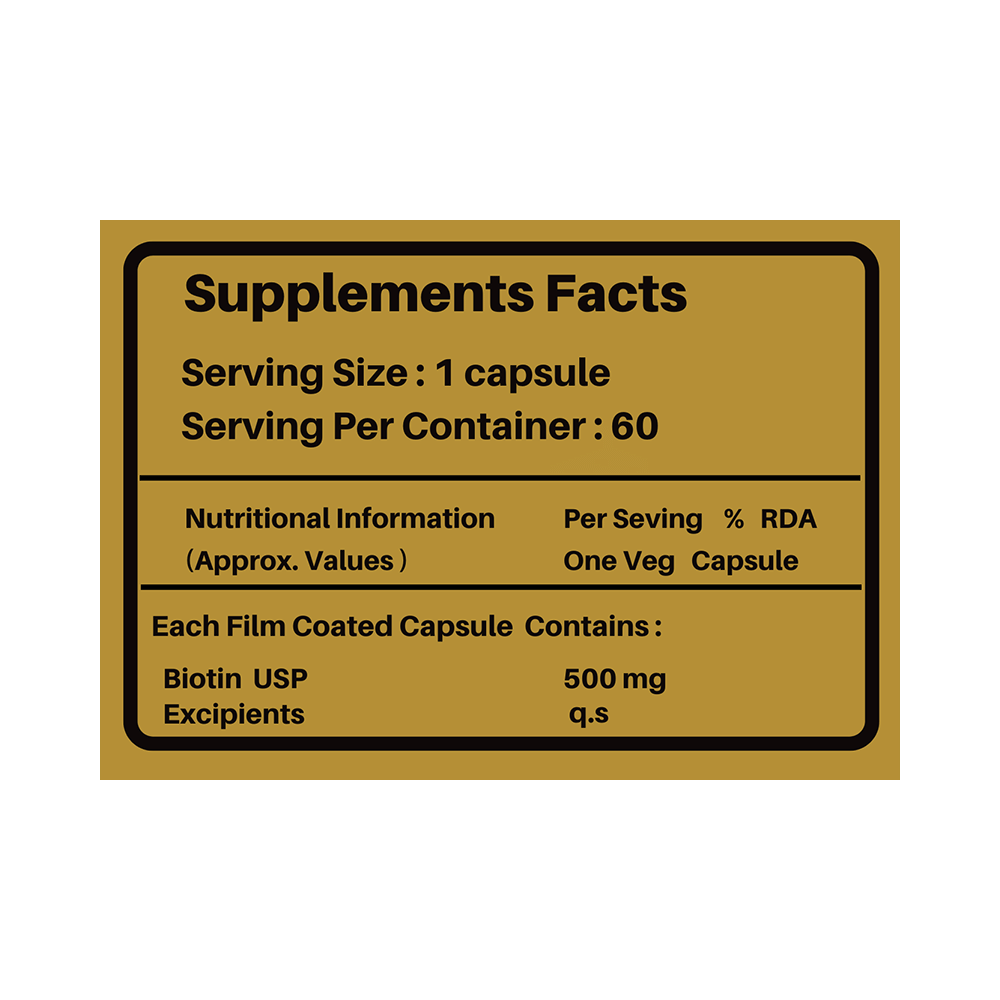 Fij Ayurveda Biotin 10000mcg Capsule - Image 4