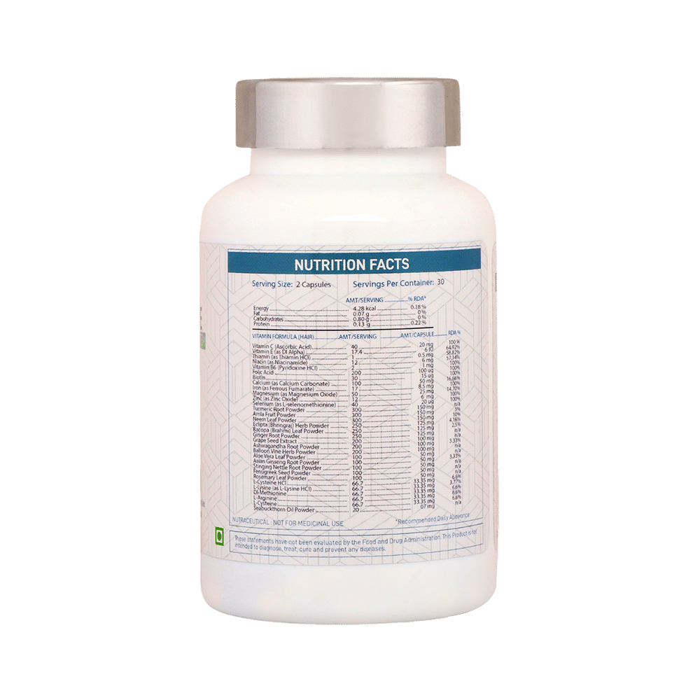DHI Hair Vitamin with Biotin and Ayurvedic Herbs | For Hair Growth | Capsule - Image 2
