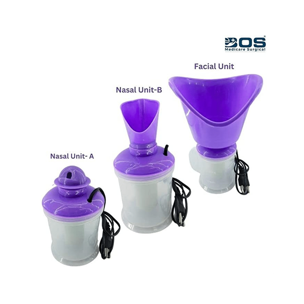 Bos Medicare Surgical 3 in 1 Vaporizer Steamer for Cough & Cold Violet - Image 2