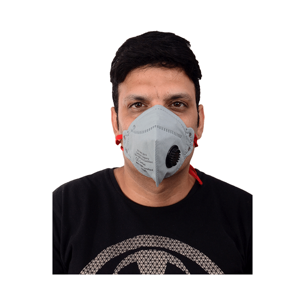 Dominion Care Non Woven 6 Layer Mask with Adjustable Elastic & Nose Pin Grey - Image 4