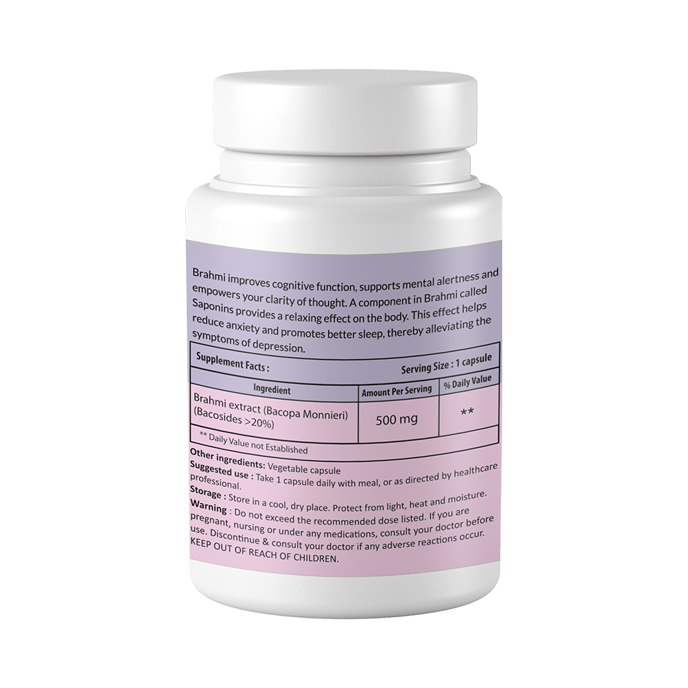 Zinnia Wellness Brahmi Extract Veggie Capsule - Image 3