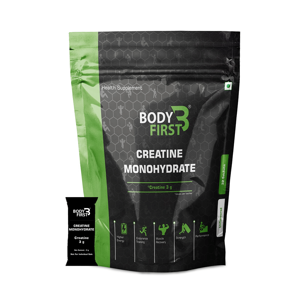 Body First Creatine Monohydrate (3gm Each) Unflavoured - Image 2