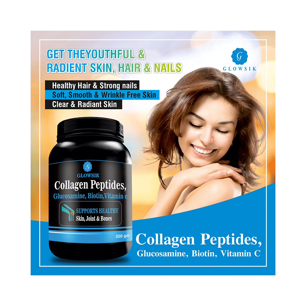 Glowsik Collagen Peptides, Glucosamine, Biotin, Vitamin C Powder - Image 5