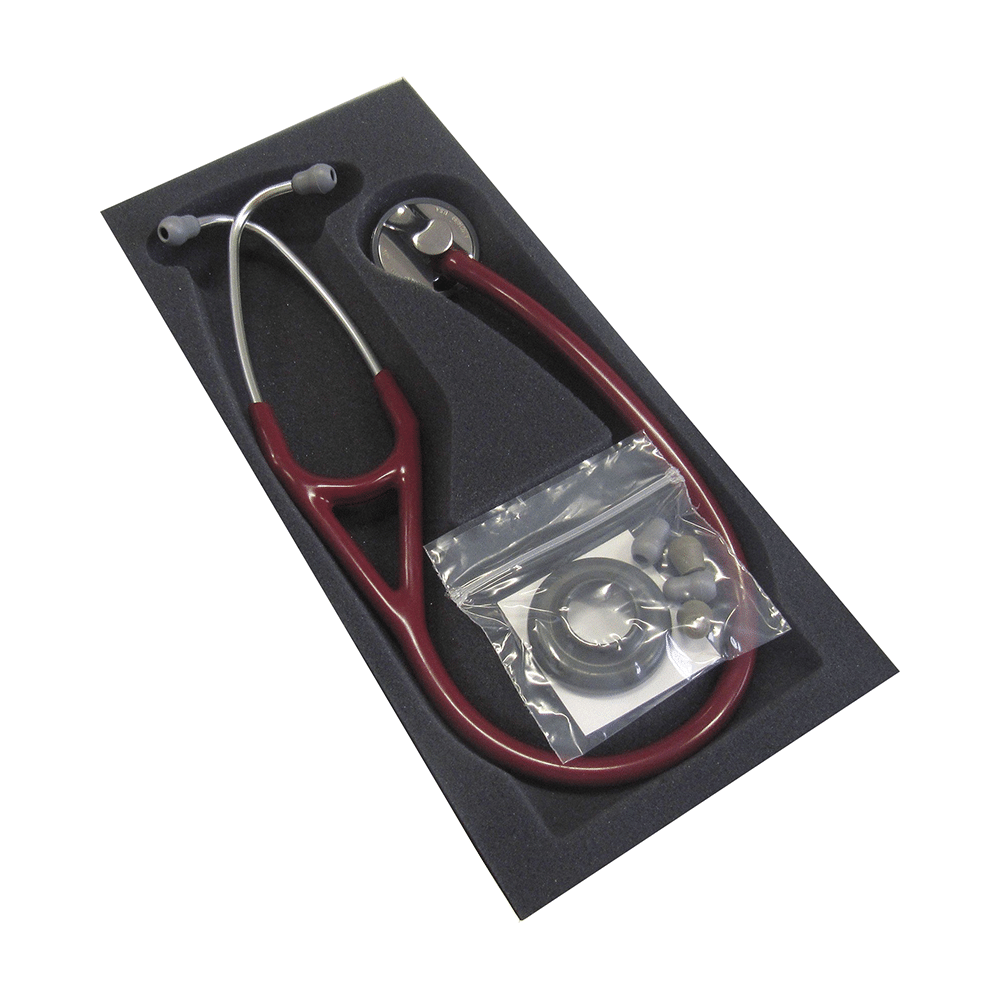 3M Littmann 2163 Master Cardiology Stethoscope, Burgundy Tube, 27 Inch - Image 2