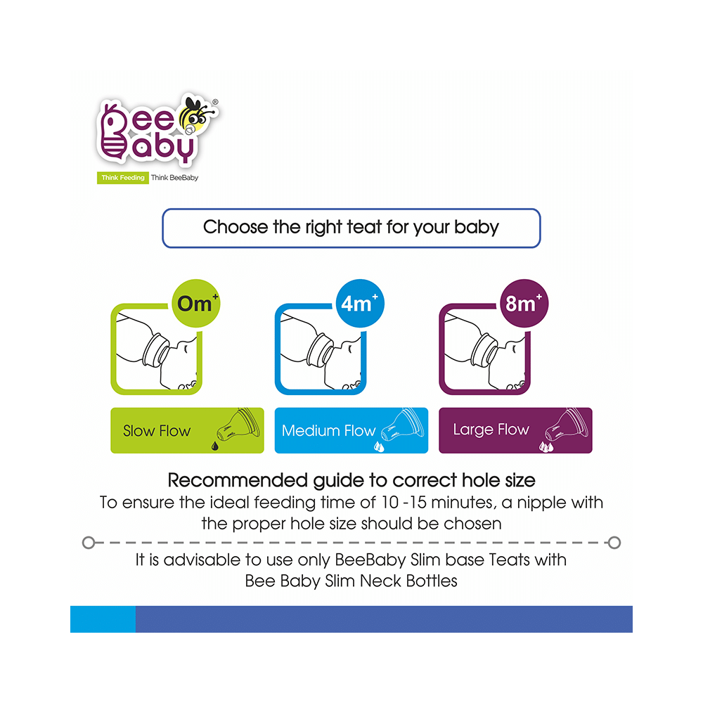BeeBaby Easy Start Baby Feeding Bottle with 2 Anti-Colic Nipples 4 Months+ Blue - Image 8