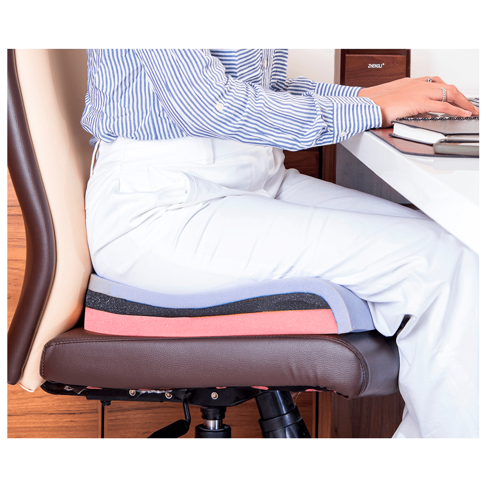 Fovera Tri-Foam Seat Cushion XL Velour Grey - Image 3