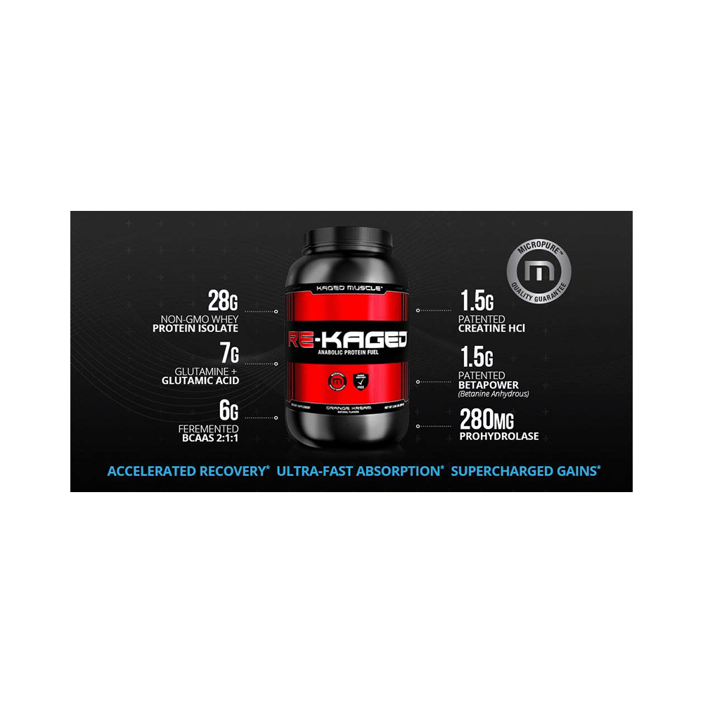 Kaged Muscle Re-Kaged Anabolic Protein Fuel Orange Cream - Image 3