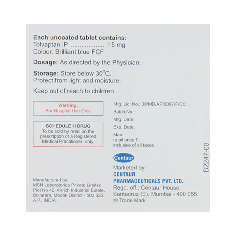 Tvaptan 15 Tablet - Image 2