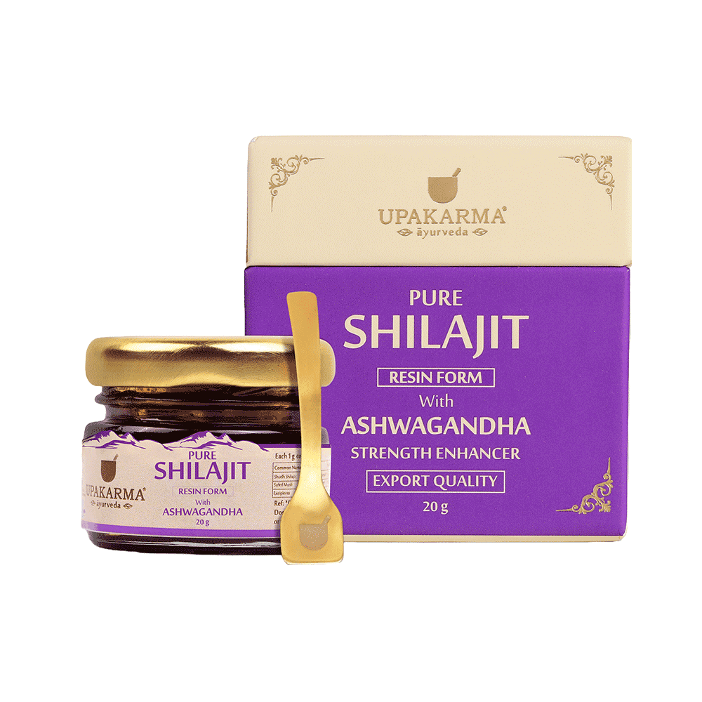 Upakarma Ayurveda Pure Shilajit Resin Form with Ashwagandha