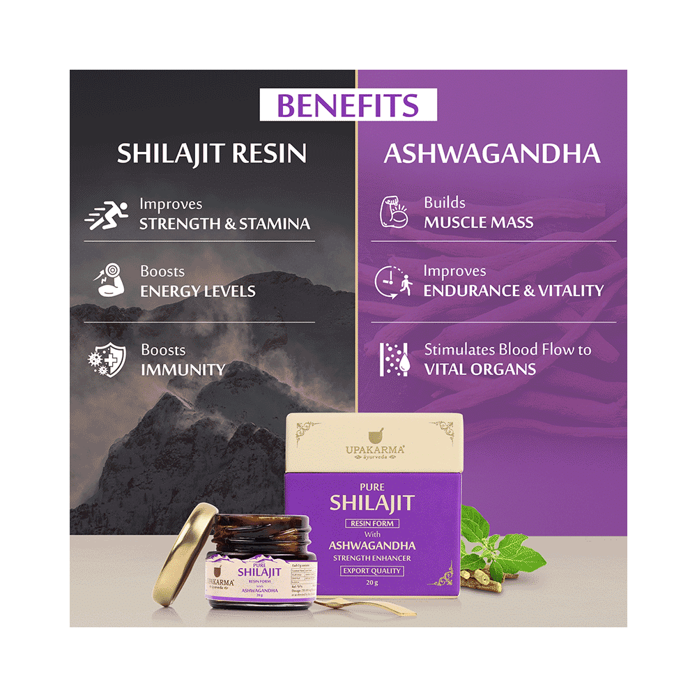 Upakarma Ayurveda Pure Shilajit Resin Form with Ashwagandha - Image 7