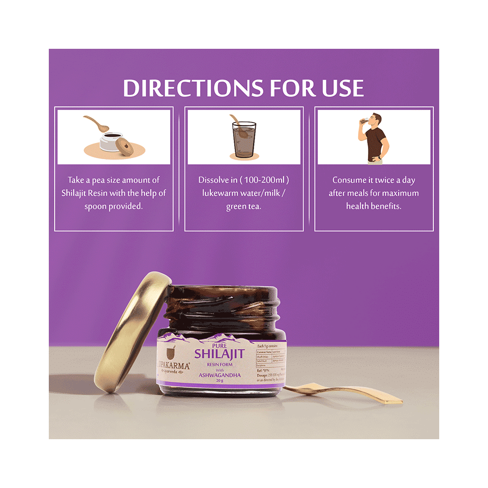 Upakarma Ayurveda Pure Shilajit Resin Form with Ashwagandha - Image 5